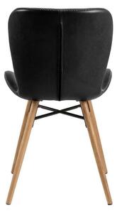 Czarne krzesło do jadalni z konstrukcją z drewna dębowego Actona Batilda