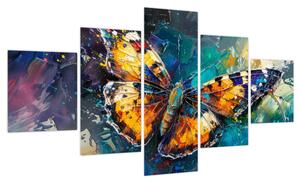 Obraz - Motyl, obraz olejny (125x70 cm)