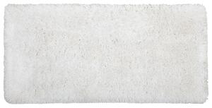 Puszysty dywan 80 x 150 cm biały poliestrowy chodnik shaggy Cide Beliani