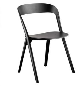 Czarne krzesło z drewna jesionu Magis Pila