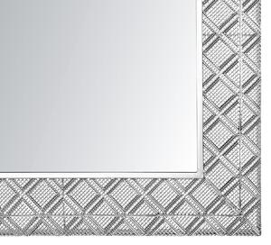 Lustro wiszące srebrne metalowe kwadratowe dekoracyjne 80 x 80 cm Evettes Beliani