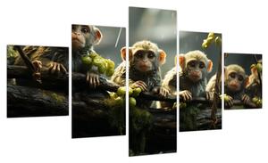Obraz - Małpy (125x70 cm)