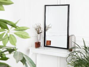 Dekoracyjne prostokątne lustro ścienne wiszące 60 x 90 cm czarne Morlaix Beliani