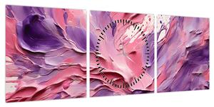 Obraz - Romantyczna abstrakcja (z zegarem) (90x30 cm)