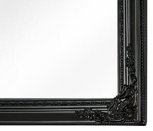 Lustro ścienne 50 x 130 cm czarna ozdobna rama w tradycyjnym stylu Fougeres Beliani
