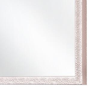 Dekoracyjne prostokątne lustro ścienne wiszące 60 x 90 cm różowe Morlaix Beliani