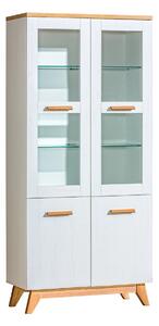Witryna 85 cm do salonu Sven SV3 Dąb Nash/Sosna Andersen