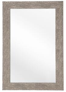 Nowoczesne lustro ścienne wiszące prostokątne 60 x 91 cm ciemnobrązowe Nevez Beliani