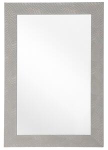 Nowoczesne lustro ścienne wiszące dekoracyjne prostokątne 60 x 91 cm szare Nevez Beliani