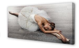 Obraz na płótnie Kobieta biała sukienka baletnica