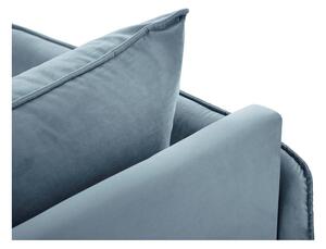 Jasnoniebieski aksamitny szezlong z podłokietnikiem po prawej stronie Cosmopolitan Design Vienna