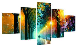 Obraz - Nocny spacer (125x70 cm)