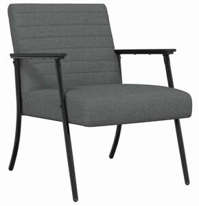 Nowoczesny fotel aksamitny ciemnoszary z ergonomicznym wsparciem