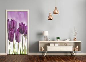 Naklejka samoprzylepna okleina Fioletowe tulipany
