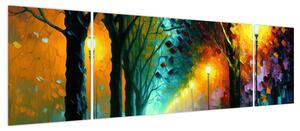 Obraz - Nocny spacer (170x50 cm)
