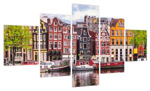 Obraz - Amsterdam, domy tańca (125x70 cm)