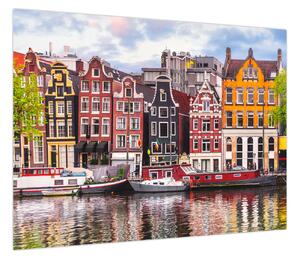 Obraz - Amsterdam, domy tańca (70x50 cm)