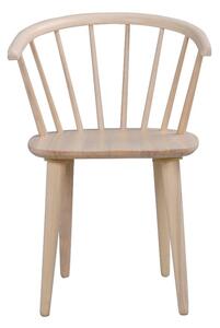 Jasnobrązowe krzesło do jadalni z drewna kauczukowca Rowico Carmen