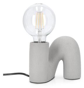 Szara lampa stołowa ceramiczna ze szklanym kloszem (wysokość 12,5 cm) Jael – Yes Everyday