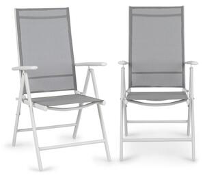 Blumfeldt Almeria, regulowane krzesło ogrodowe, fotel ogrodowy, zestaw 2 sztuk, 56,5 x 107 x 68 cm, ComfortMesh