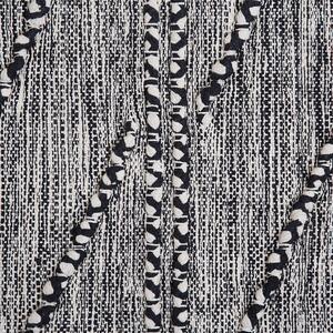 Dywan bawełniany 140 x 200 cm wzór geometryczny czarno-biały Termal Beliani