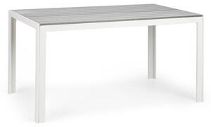 Blumfeldt Bilbao, stół ogrodowy, 150 x 90 cm, Polywood aluminium, biały/szary