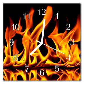 Zegar ścienny kwadrat Ogień