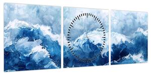 Obraz - Ilustracja przedstawiająca morze (z zegarem) (90x30 cm)