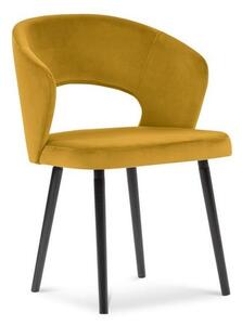 Żółte krzesło z aksamitnym obiciem Windsor & Co Sofas Elpis