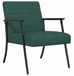 Nowoczesny fotel aksamitny w ciemnej zieleni z ergonomicznym wsparciem