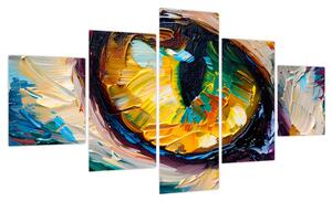 Obraz - Malowanie kocim okiem (125x70 cm)