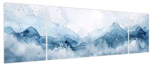 Obraz - Chmury i fale, akwarela (170x50 cm)