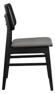 Czarne krzesło z ciemnoszarym siedziskiem Rowico Nagano