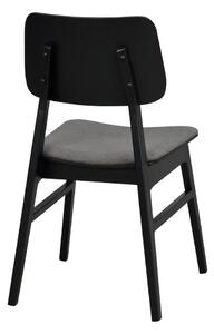 Czarne krzesło z ciemnoszarym siedziskiem Rowico Nagano
