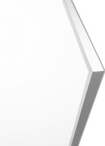 Lustro ścienne oprawione srebrna geometryczna rama 91 x 66 cm Oeno Beliani