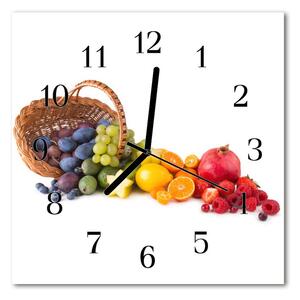 Zegar szklany kwadratowy Owoc