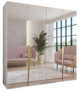 Szafa uchylna otwierana Piano 1 200 wys. 202 cm biaÅy + u. zÅoty