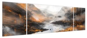 Obraz - Malowanie górskich krajobrazów (170x50 cm)