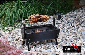Grill z rożnem Cattara Barbecue, dł. 60 cm