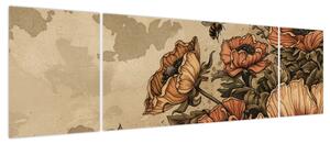Obraz - Bee Meadow II. (170x50 cm)