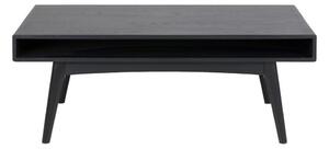 Czarny stolik z konstrukcją z drewna dębowego Actona Martel, 130x70 cm