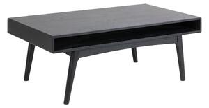 Czarny stolik z konstrukcją z drewna dębowego Actona Martel, 130x70 cm