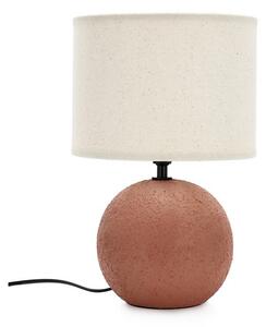 Lampa stołowa ceramiczna w kolorze terakoty z tekstylnym kloszem (wysokość 32 cm) Irvin – Yes Everyday