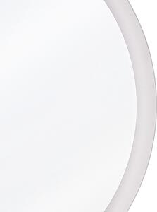 Nowoczesne lustro łazienkowe ścienne wiszące okrągły 58 cm LED srebrne Yser Beliani