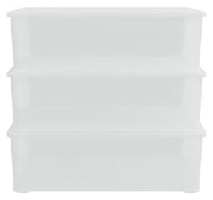 Plastikowe pojemniki do przechowywania, 3 szt, 25l, sztaplowane