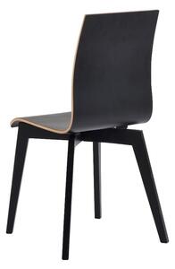 Czarne krzesło do jadalni z czarnymi nogami Rowico Grace