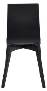 Czarne krzesło do jadalni z czarnymi nogami Rowico Grace