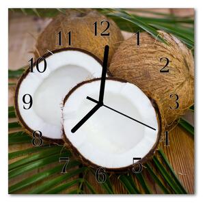 Zegar szklany kwadratowy Kokosy