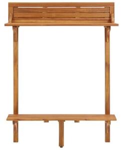 Barowy stolik balkonowy, 90x37x122,5 cm, lite drewno akacjowe