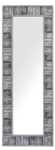 Lustro ścienne dekoracyjna rama efekt mozaiki 50x130 cm szaro-białe Rosnoen Beliani
